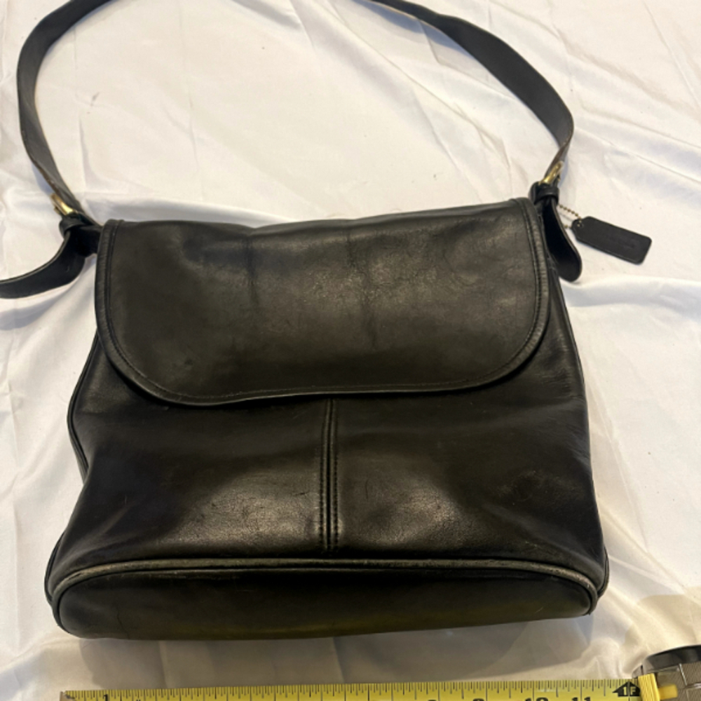 Coach Black Leather Shoulder Bag